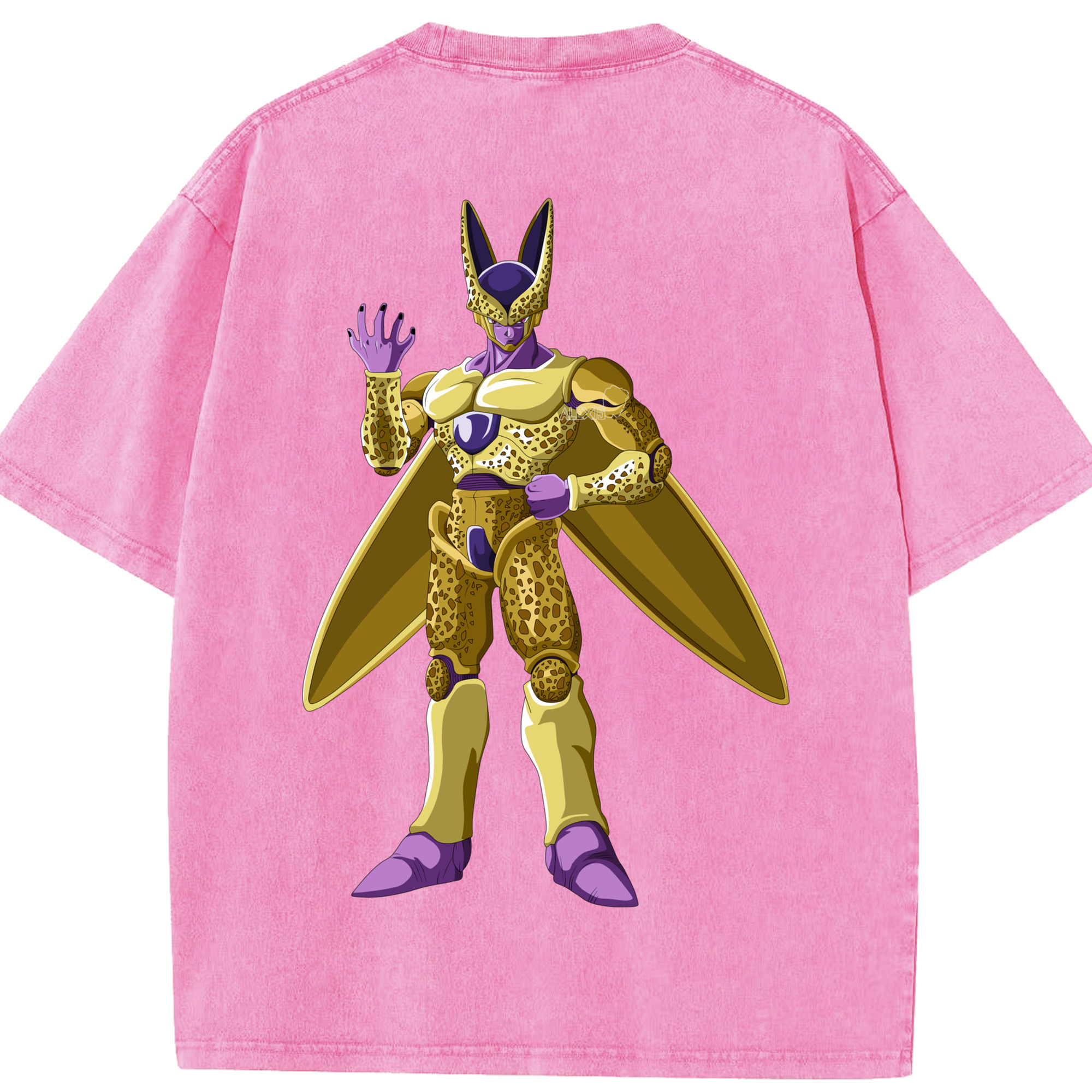 （画像用） ドラゴンボール セル DRAGON BALL Cell 綿100% ヴィンテージ風 半袖Tシャツ（背面プリント）